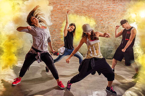 Professional Jazz Funk dancers performing urban fusion dance at luxury event